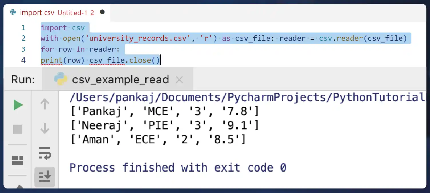 CSV-Parsing